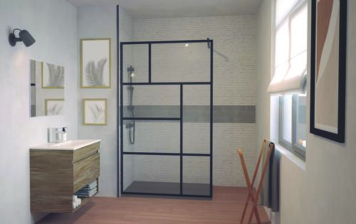 Ecran de douche fixe Temper 120cm - Elmer